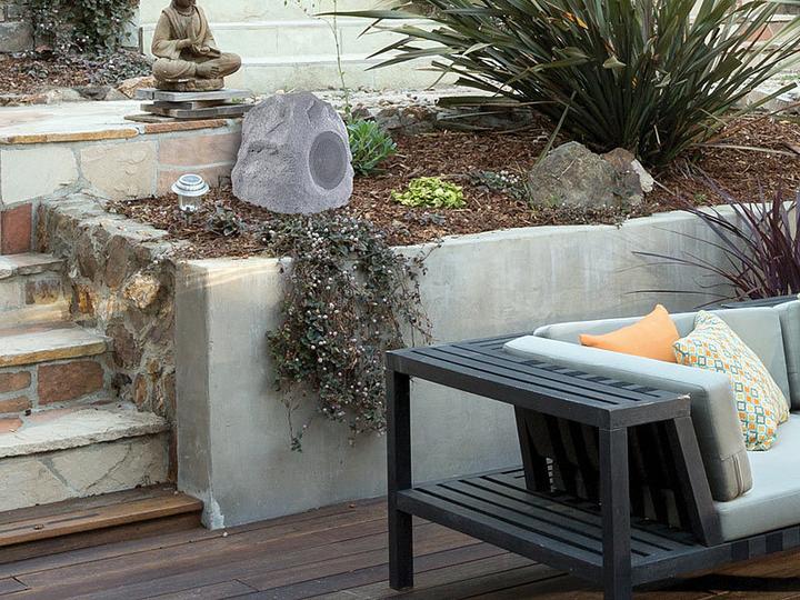Produktbild Auvisio Garten- und Outdoor-Lautsprecher im Stein-Design (6 h, Akkubetrieb)