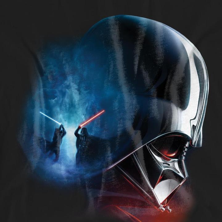 Actual product image Star Wars Unisex Adult Obi Wan Kenobi Vader Poster T-Shirt (XL)