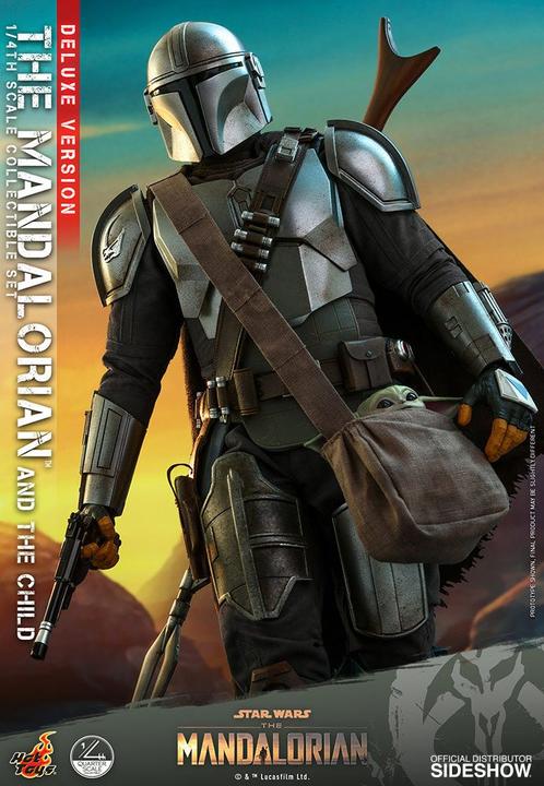 Actual product image Hot Toys Star Wars - The Mandalorian "The Mandalorian & The Child" Deluxe 1/4 Action Figures