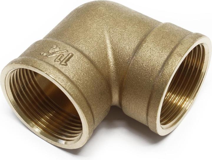 Produktbild Wiltec Messing Winkel 90° 2x 39,59mm (1 1/4") IG Rohrverbinder Gartenbau Garten