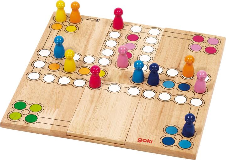 Goki Hölzerne Ludo Spiel-Variable (Deutsch)