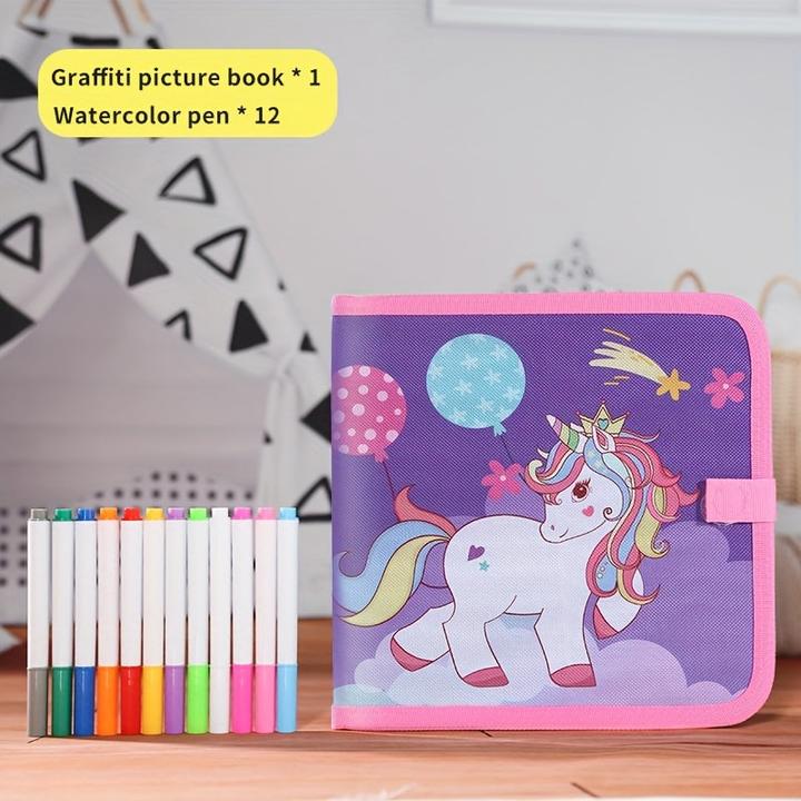 Activity Board Graffiti per bambini Piccola tavola da colorare Casa da colorare Libro da disegno portatile per