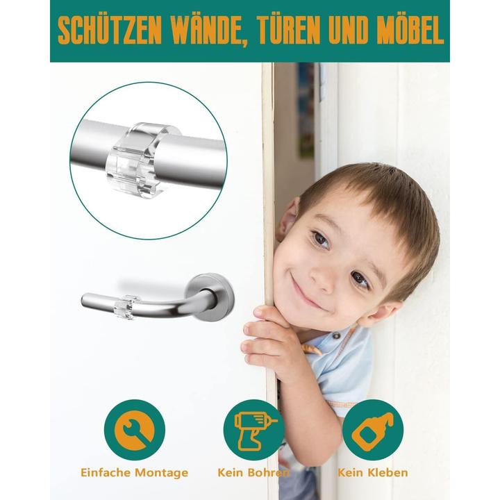 Produktbild ASMI 6 Stück Türklinkenpuffer, Wandtürpuffer, Türgriffstopper (6 Stück)