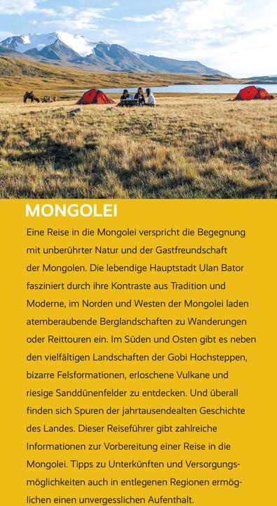 Actual product image Reiseführer Mongolei (German, Marion Wisotzki, Ernst von Waldenfels, Erna Käppeli, 2023)