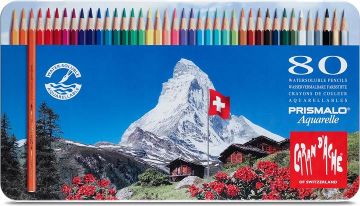 Produktbild Caran d'Ache Prismalo Aquarelle Metallschachtel (Mehrfarbig, 80 x)