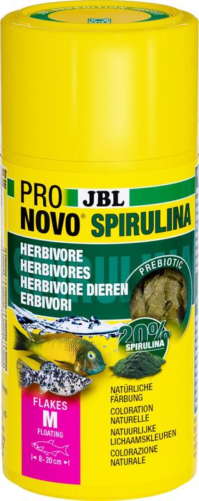 Produktbild JBL Aquaristik und Terraristik ProNovo SPIRULINA FLAKES M 100ml (Zierfische, 100 ml)