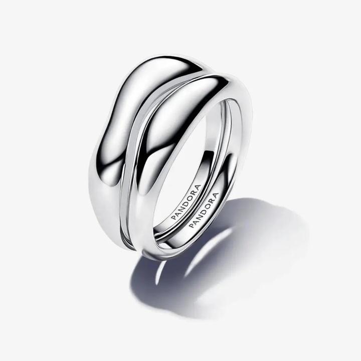 Produktbild Pandora Organisch Geformte Stacking Ringe (52, 925 Silber)