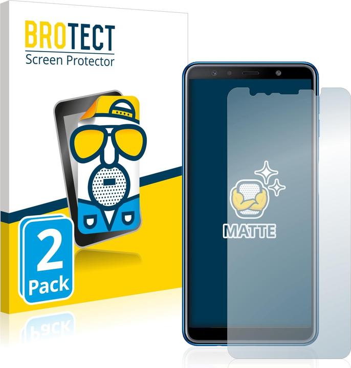Actual product image BROTECT Anti-glare screen protector matt (2 Piece, Samsung Galaxy A7 (2018))