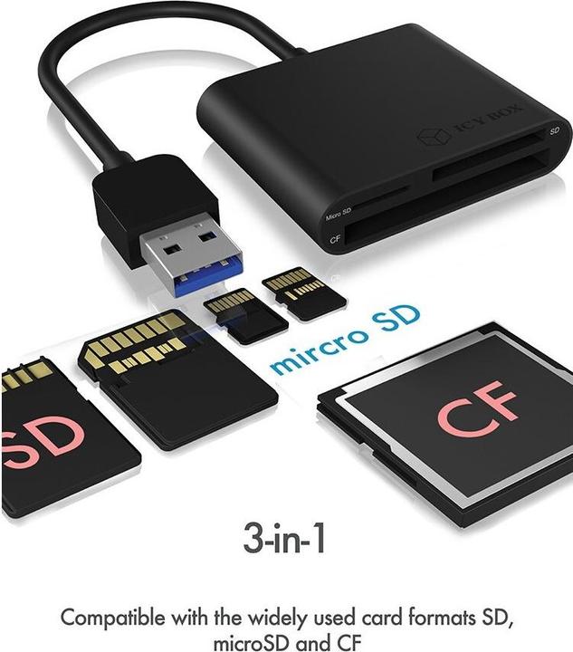 Actual product image Icy Box IB-CR301-U3, USB3.0 Multi-Card (USB 3.0)