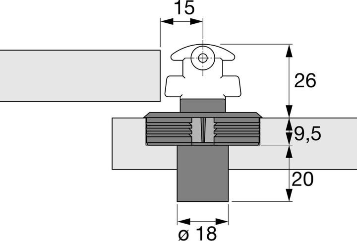 Image du produit Hettich Serrure à cylindre pour porte Prestige 2000