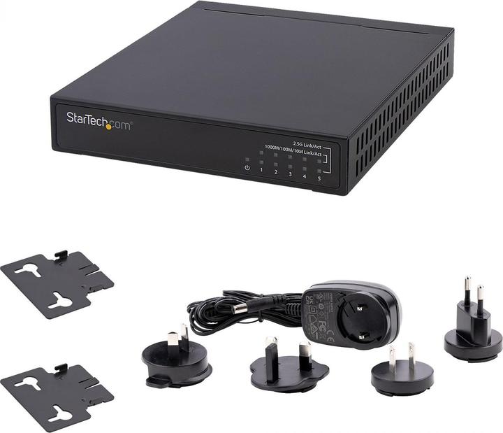 Produktbild StarTech Unmanaged 2.5G Switch 5 Port Gigabit Switch 2.5GBASE-T Unmanaged Switch Backward Compat (5 Ports)