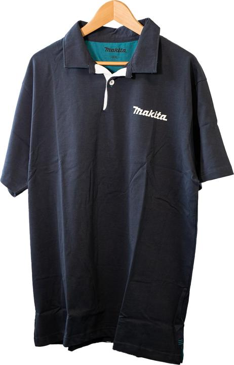 Actual product image Makita Polo Rugby Shirt T-Shirt Size XXL 100% Cotton ( 98P184-XXL ) Color Black (XXL)