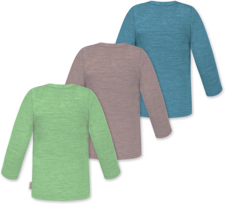 Actual product image Normani 3-pack baby merino longsleeve "Taupo" - 9475 (110)