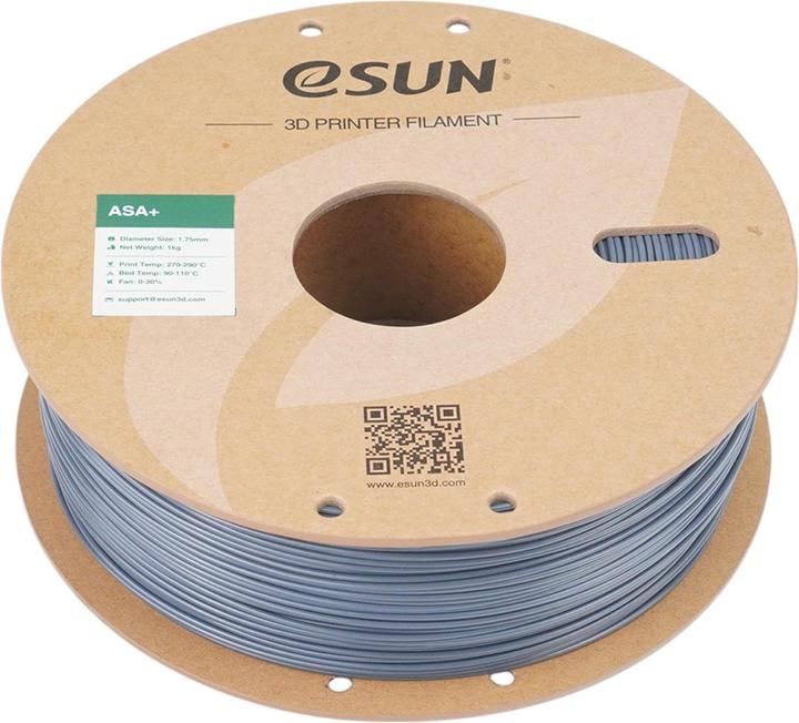 Produktbild eSUN ASA+ 1,75mm GREY 1kg (ASA, 1.75 mm, 1000 g, Grau)