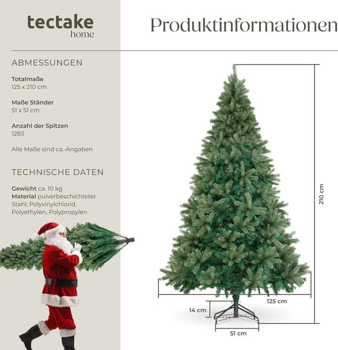 Image du produit tectake Künstlicher Weihnachtsbaum Prancer, Spritzgussnadeln