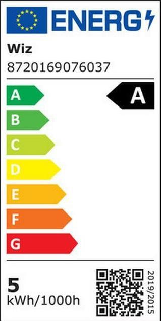 Energy Label WiZ Filament lamp (E27, 4.30 W, 903 lm, 1 x, A)