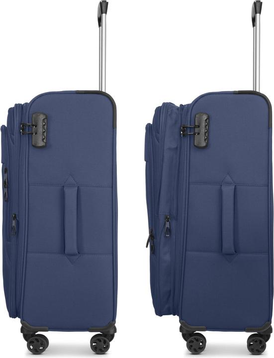 Immagine prodotto Franky Set di valigie Melbourne 3.0 a 4 ruote, 3 pezzi, con ripiegamento elastico (180 l, XL (da 115l))