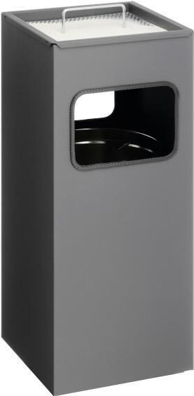 Durable Papierkorb Metall 17L eckig mit Ascher 1 ST 333158