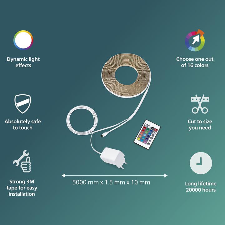 Immagine prodotto Philips Striscia luminosa a LED (Multicolore, 500 cm, Interno)