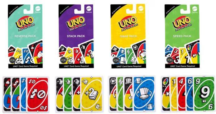Actual product image Mattel UNO Erweiterungsset Tausch-Set (German, French, Italian, Swiss German, English)