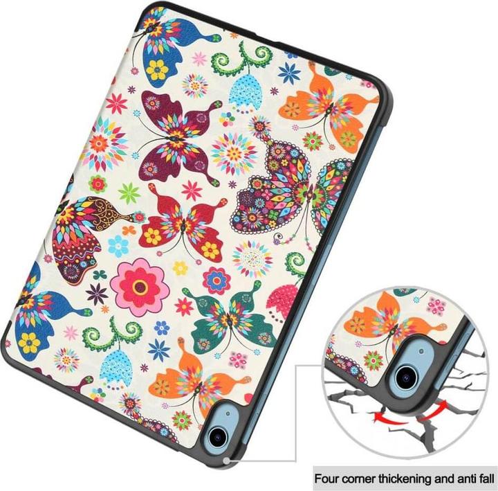 Actual product image Cover-Discount iPad 2022 (10th Gen) - Tri-fold Smart Leather Case Butterflies (iPad 2022 (10th Gen))