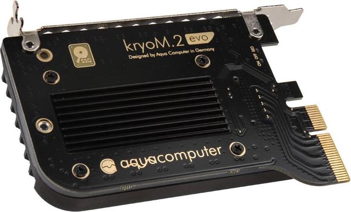 Produktbild Aqua Computer kryoM.2 evo PCIe 3.0/4.0 x4 Adapter für M.2 NGFF PCIe SSD