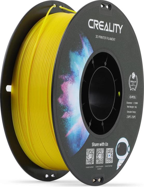 Productafbeelding Creality Filament PETG, Geel, 1,75 mm, 1 kg (PETG, 1.75 mm, 1000 g, Geel)