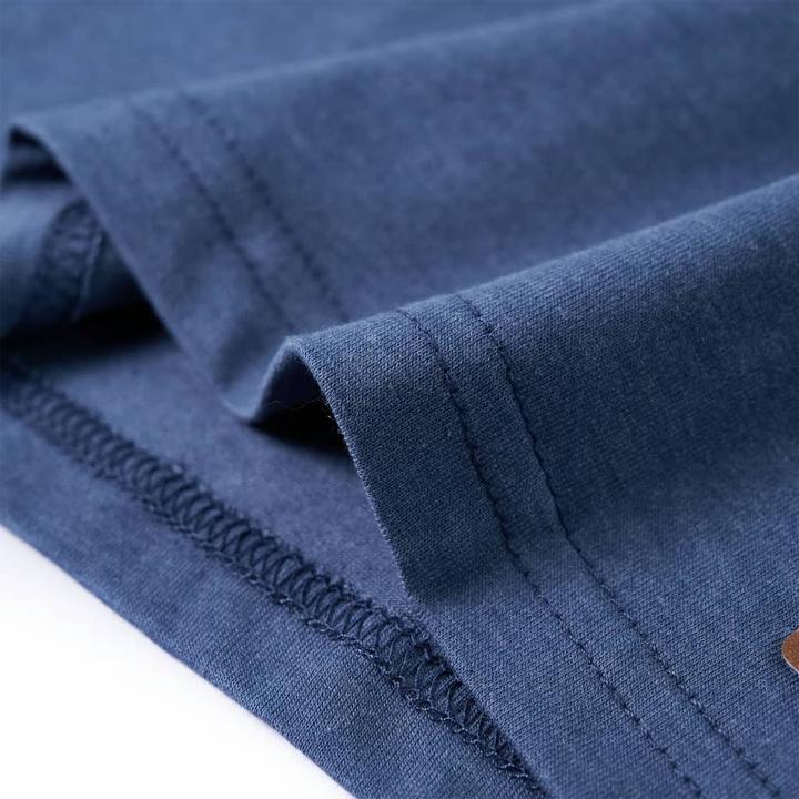 Produktbild VidaXL Kinder-Langarmshirt Blau Melange 128,Material: 60 (128)