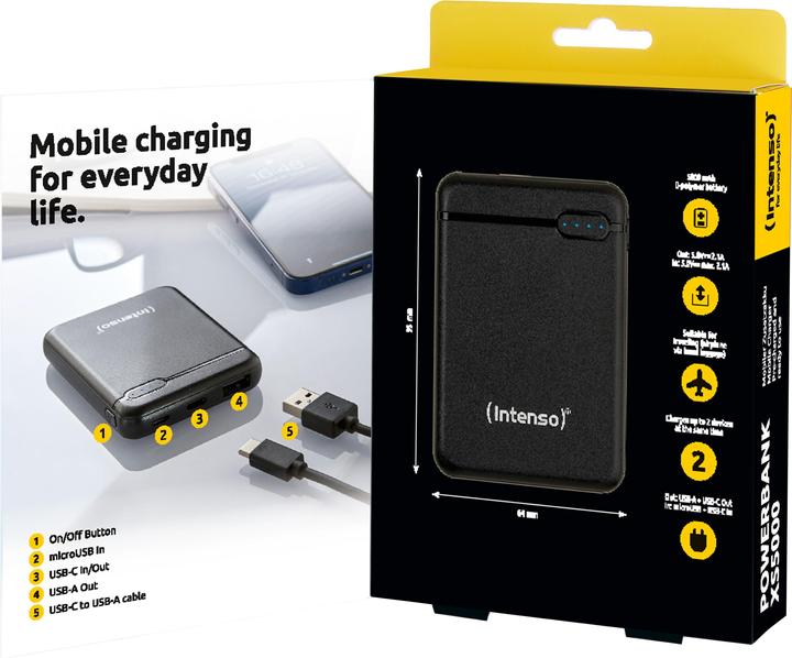 Immagine prodotto Intenso XS5000 (5000 mAh, 18.50 Wh)