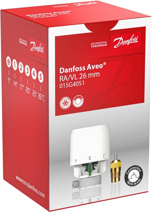 Immagine prodotto Danfoss Termostato intelligente Aveo, RA/VL, tipo: Termostato per radiatori