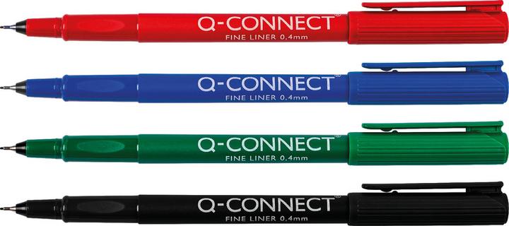 Productafbeelding Q-Connect Fineliner (Zwart, 10 x)