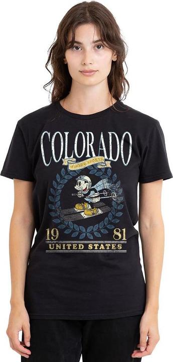 Actual product image Disney Unisex Adult Colorado Ski Mickey Mouse T-Shirt (L)