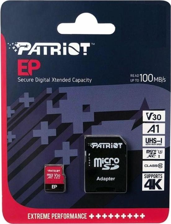 Actual product image Patriot EP Pro Micro SDXC 1TB (512 GB, microSDXC, U3, UHS-I)