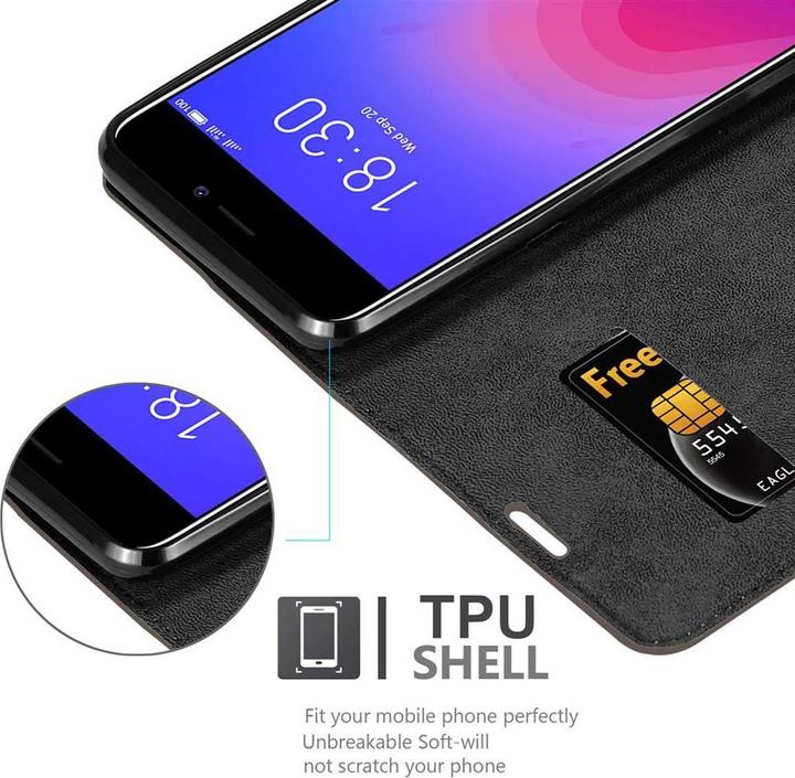 Productafbeelding Cadorabo Boek Onzichtbare Magneethoes (Meizu M6)