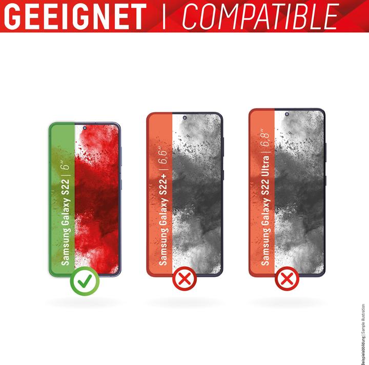 Produktbild Displex Real Glass, 2D Panzerglas + Handyhülle (1 Stück, Samsung Galaxy S22 5G)
