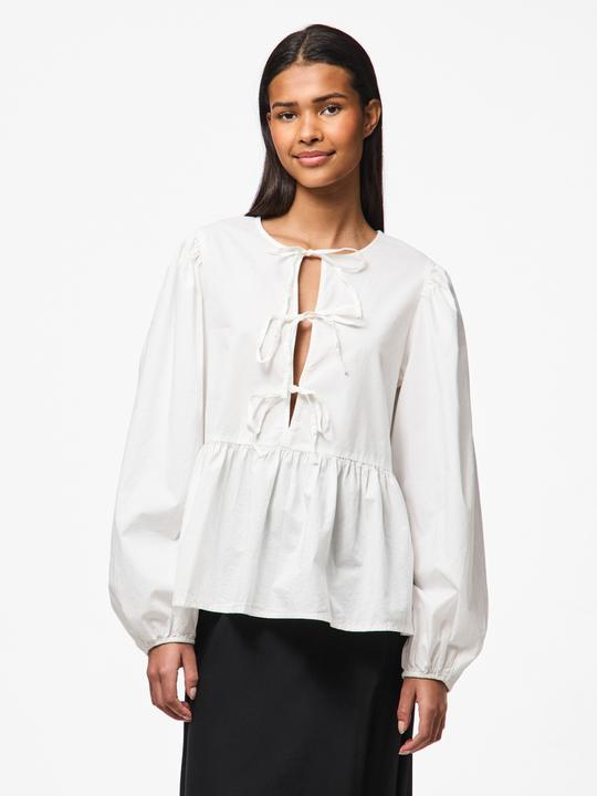 Image du produit Pieces Pcjolly Ls O-Neck Tie Top Wvn Noos Bc (S)