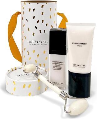 Atashi Therapy Cream Skin Booster und Therapy Luxury Serum Skin Booster Tagescreme mit Biofermenten A