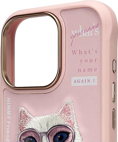 Actual product image Prestigio Nimmy case iPhone 16 Pro 6.3" pink Cool&Cute 2.0 Cat (Apple iPhone 16 Pro)