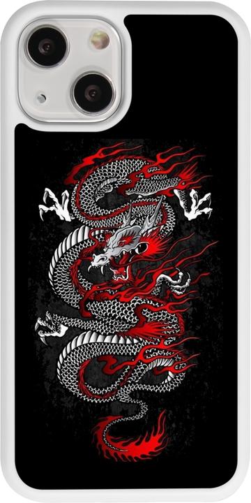 Image du produit PhoneLook Coque Silicone rigide blanc Japanese style Dragon Tattoo Red Black (Apple iPhone 13 mini)