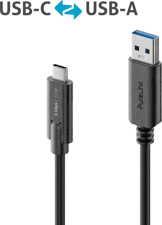 Actual product image Purelink USB A - USB C (2 m, USB 3.0)