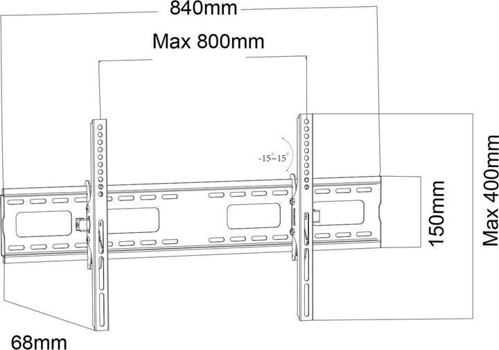 Nutritional values and ingredients Maclean TV mount max VESA 800x400 43-100 120kg Tilt adjustment +15°-15° MC-422 (Wall, 100", 120 kg)