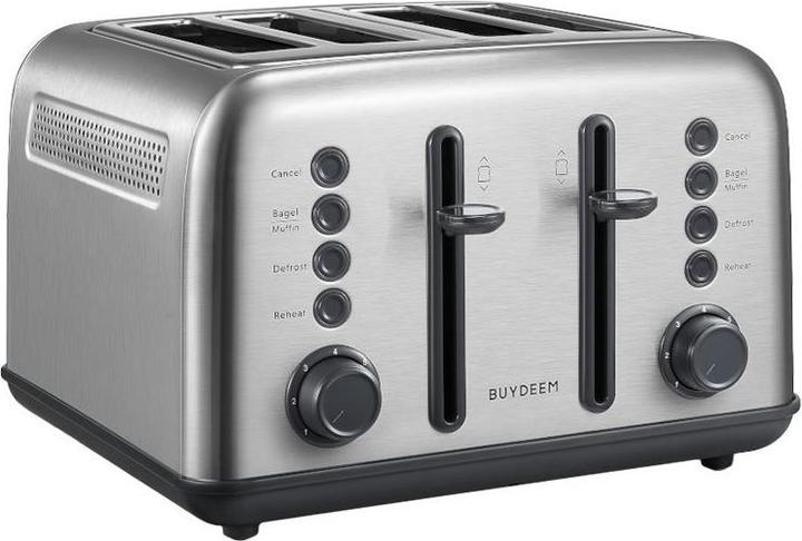 Actual product image Buydeem Toster 4 Slice Toaster, model DT640E, color Stainless Stell, EU (EU plug)