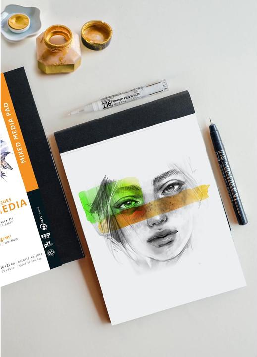 Actual product image Rhodia Touch Mixed Media Pad (250 g/m², 60 x)