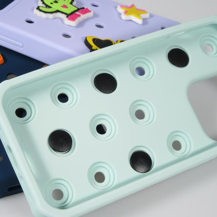 Immagine prodotto PhoneLook Coperchio Coperchio in silicone spesso con fori per l'inserimento di adesivi Azzurro (Apple iPhone 15)