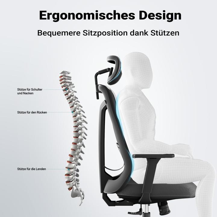 Produktbild Wiltec Ergonomischer Bürostuhl