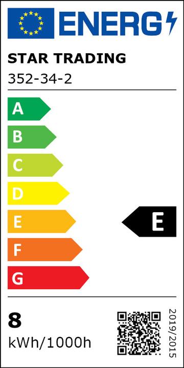 Energy Label Star Trading LED Bulb E27 A60 Clear (E27, 8 W, 1000 lm, 1 x, E)