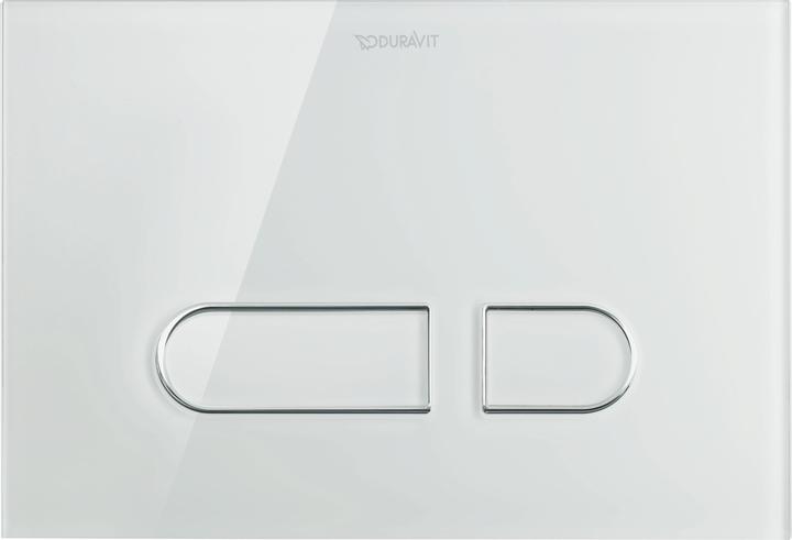 Duravit Betätigungsplatte DURASYSTEM A1 229,8x157mm, für WC, Glas weiss