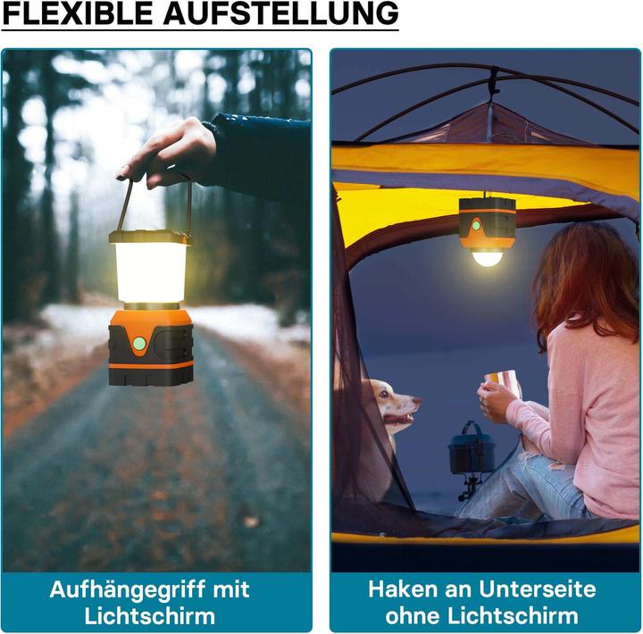 Immagine prodotto Toboli Lampada da campeggio a batteria Lampada da campeggio a LED per esterni dimmerabile