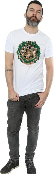 Actual product image Mens Wreath Cotton Christmas T-Shirt (XL)