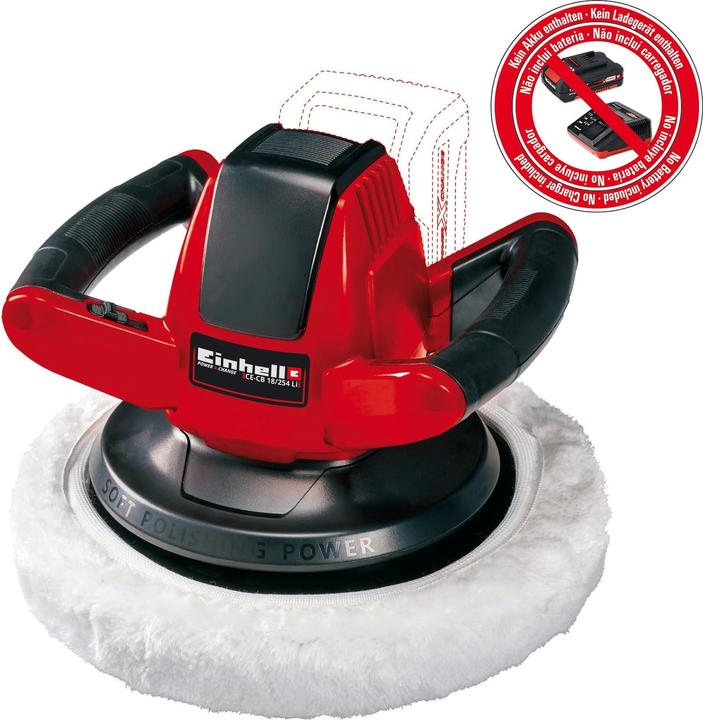 Einhell Battery car polishing machine (Eccentric polisher, 18 W)